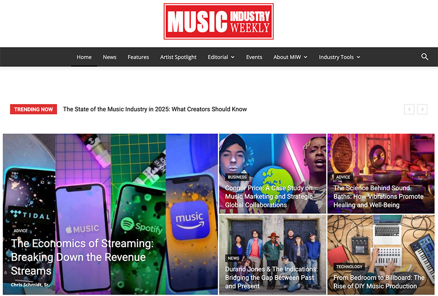 Maximum Velocity Partners - Music Industry Weekly Website